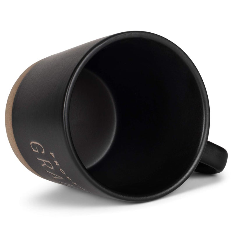 DEMDACO Property of Grandpa Matte Black with Unglazed Base 16 ounce Ceramic Stoneware Coffee Mug Cup - Image 5